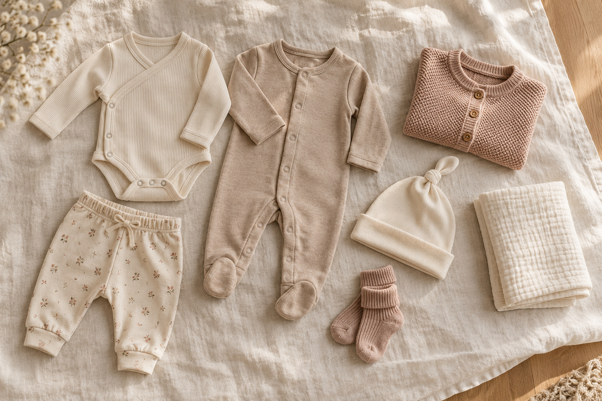 Kleding voor een pasgeboren baby