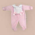 Baby Boxpakje Velours met Strikjes – Roze