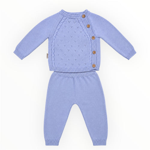Baby Jongens Pakje met Knopen – Lichtblauw