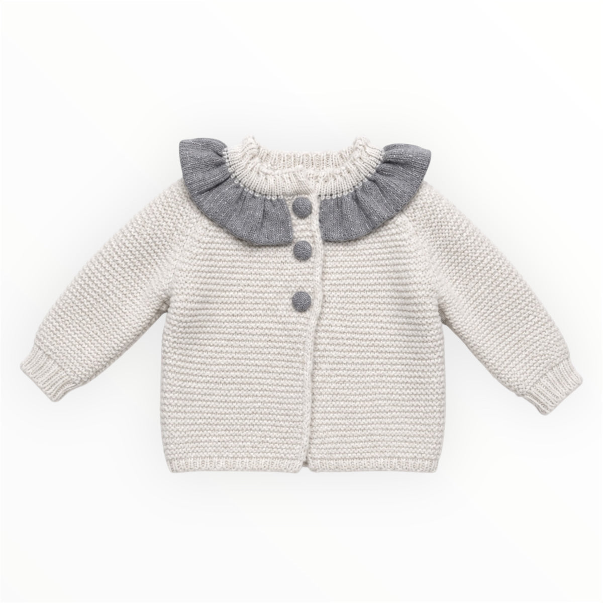 Baby Meisjes Vestje met Ruffle Kraag – Crème