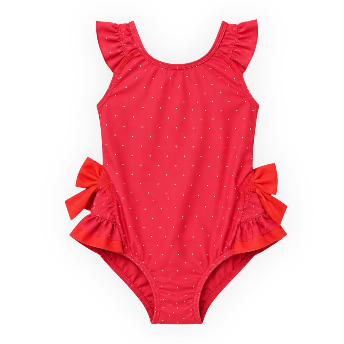Peuter Meisjes Badpak Rood met Strikjes