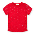 Meisjes T-shirt Sparkle met Steentjes – Rood