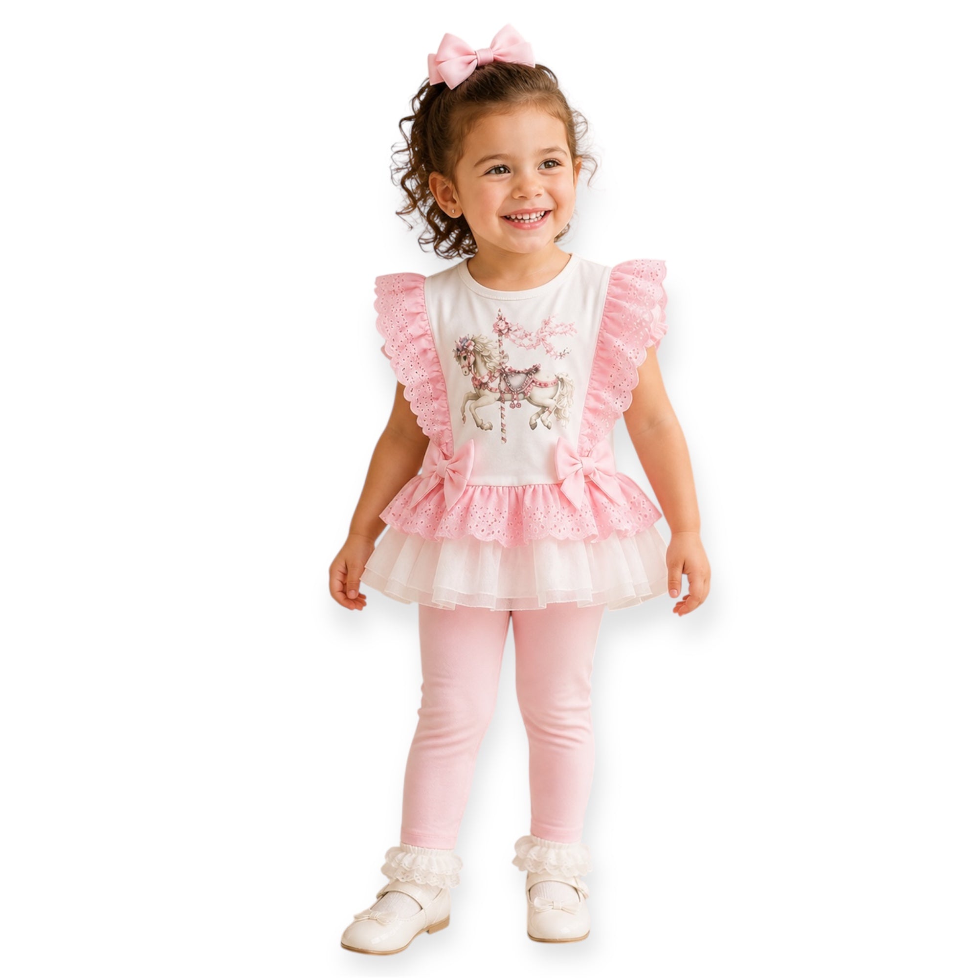 Roze Meisjes Set – Unicorn & Tule 2-Delig
