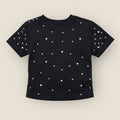 Meisjes T-shirt met Steentjes – Zwart