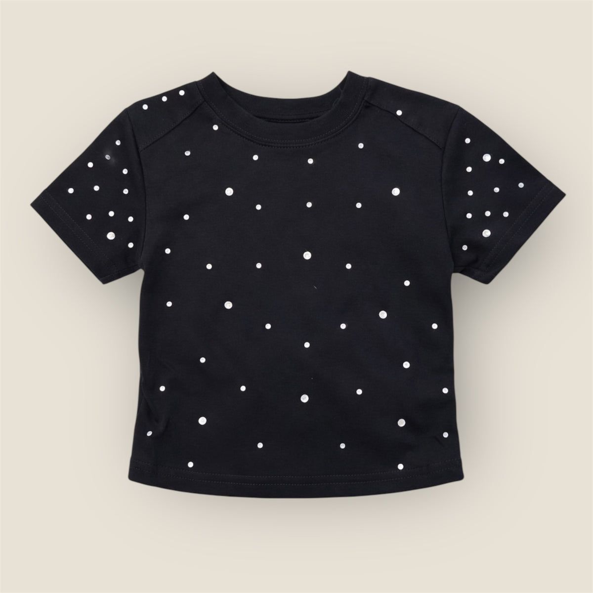 Meisjes T-shirt met Steentjes – Zwart