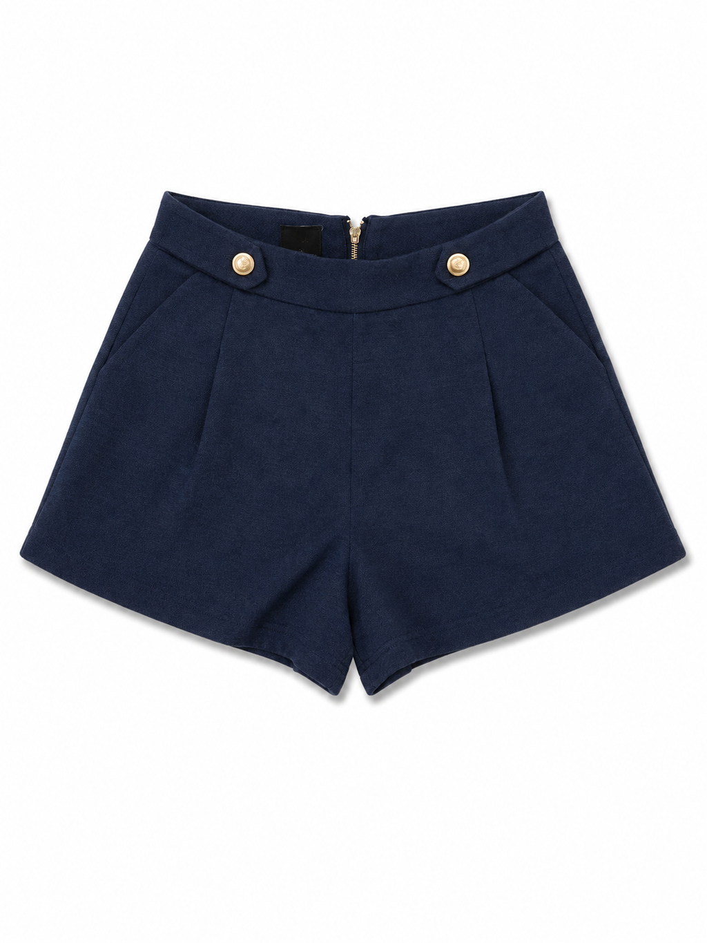 Meisjes Pantalon Short Donkerblauw met Gouden Knopen