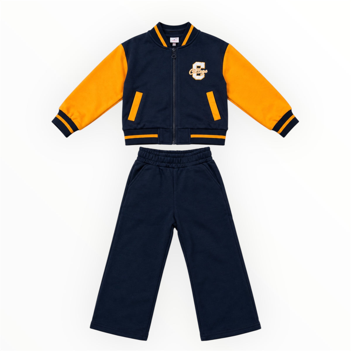 Meisjes College Trainingspak Navy & Oranje