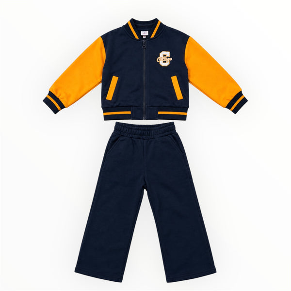 Meisjes College Trainingspak Navy & Oranje