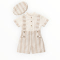 Baby Jongens Setje Bretelbroekje & Pet – Beige