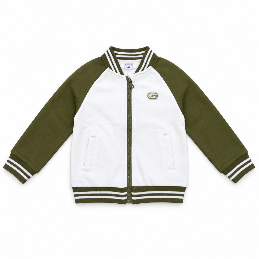 Jongens Vest Groen/Wit – Baseball Style