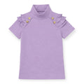 Meisjes Shirt met Ruffles en Gouden Knopen – Lila