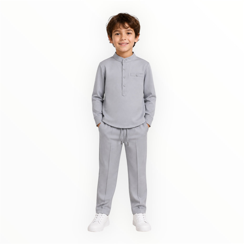 Jongens 2-Delige Set Grijs – Blouse & Pantalon – foto 2