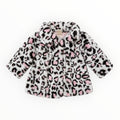 Baby Meisjes Teddy Jas – Panterprint Roze