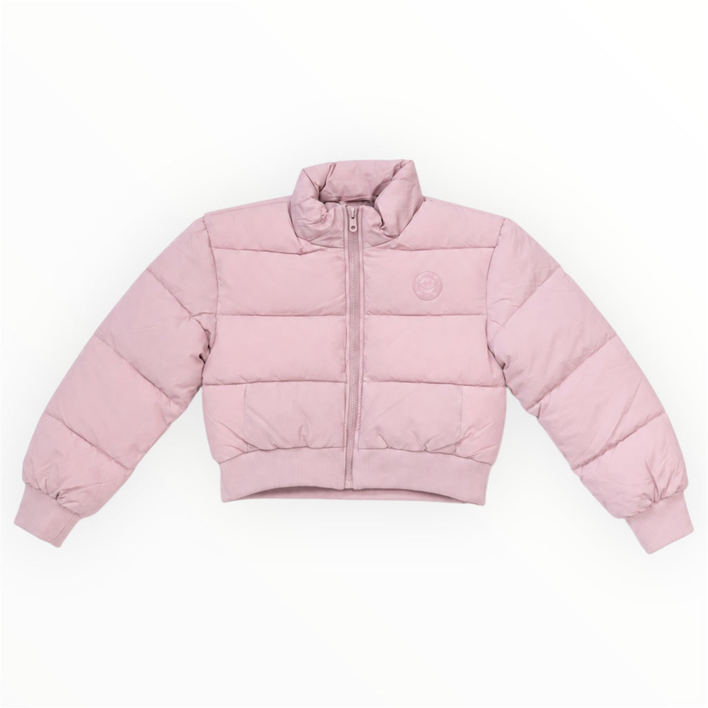 Meisjes Pufferjas Roze met Hartjesdetail