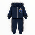 Marineblauwe Meisjes Set met Tule Details