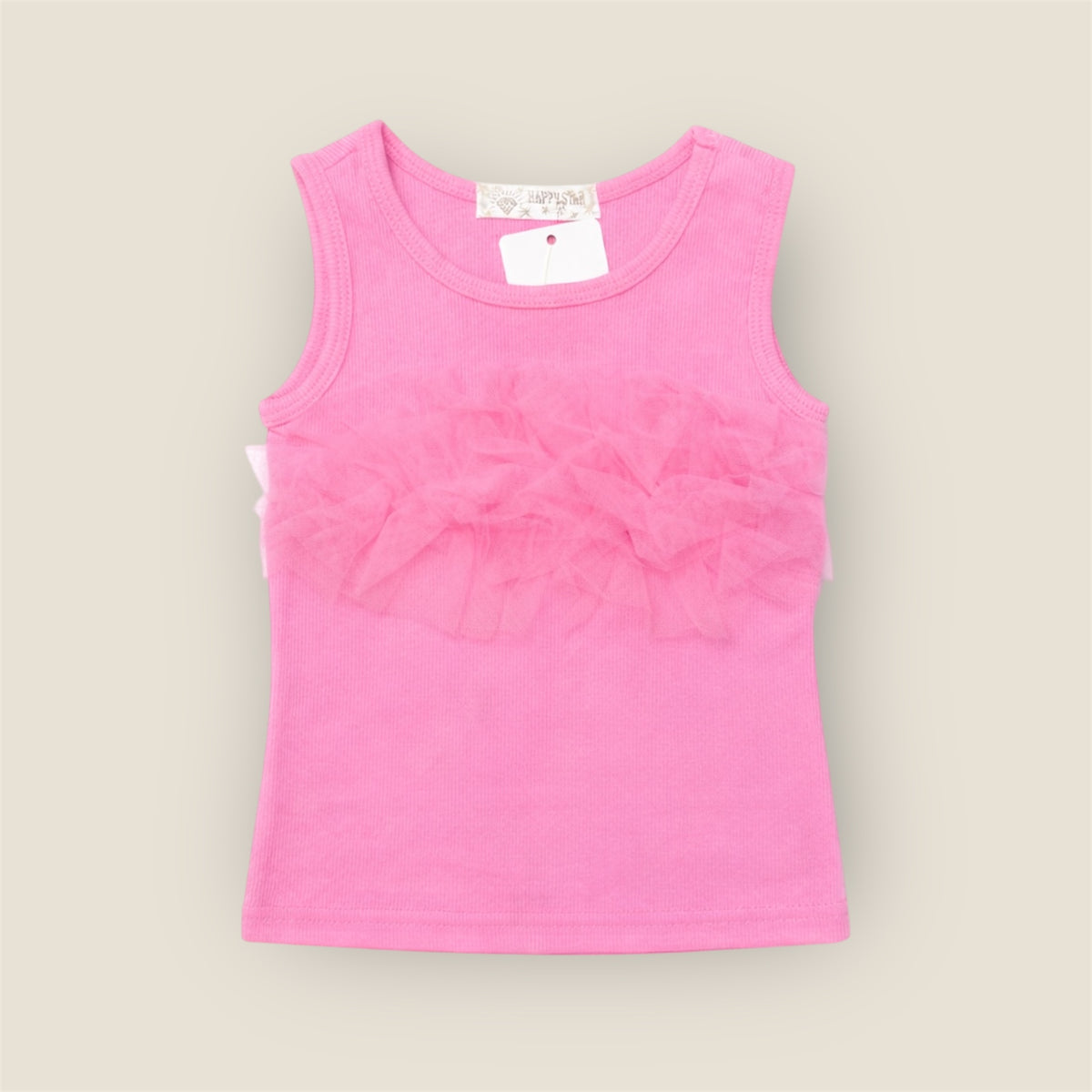 Meisjes Topje met Tule Ruffle – Roze