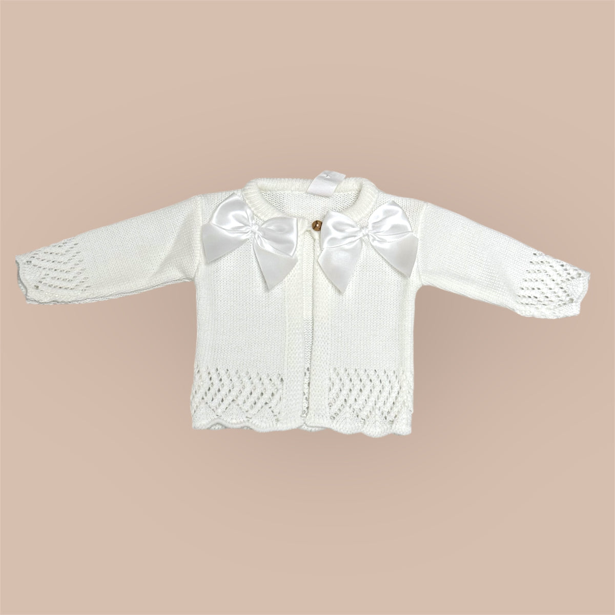 Baby Vestje met Strikjes – Wit