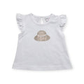 Baby & Peuter Meisjes Shirt Wit – Ruffle Mouwtjes met “Oh Happy Day” Print