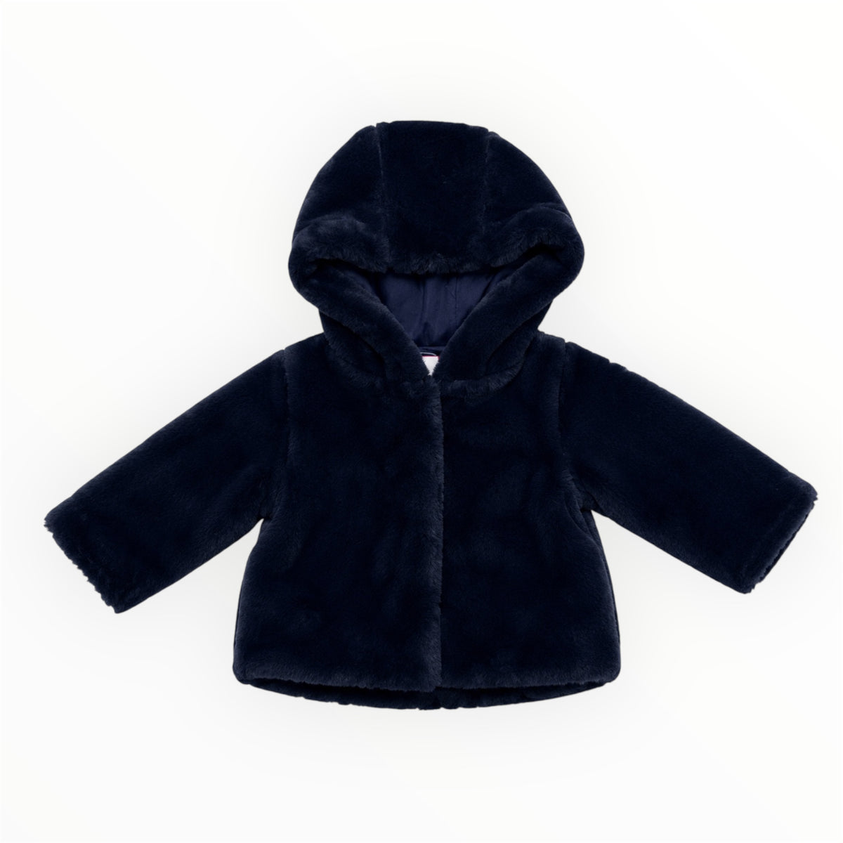 Baby Peuter Meisjes Donkerblauw Teddy Jasje met Capuchon