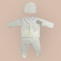 Baby Setje 3-delig Gebreid – Wit