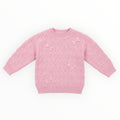 Meisjes Gebreide Trui Roze met Strikjes