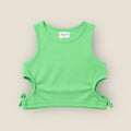 Meisjes Crop Top met Strikdetails – Groen