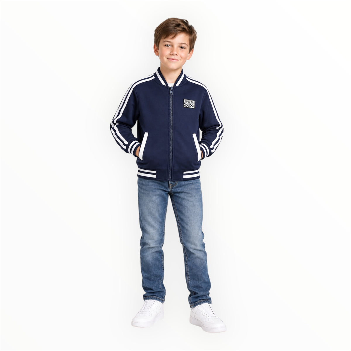 Jongens Vest Navy – Racer Spirit