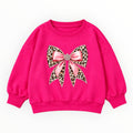 Meisjes Sweater met Luipaard Strik – Fuchsia