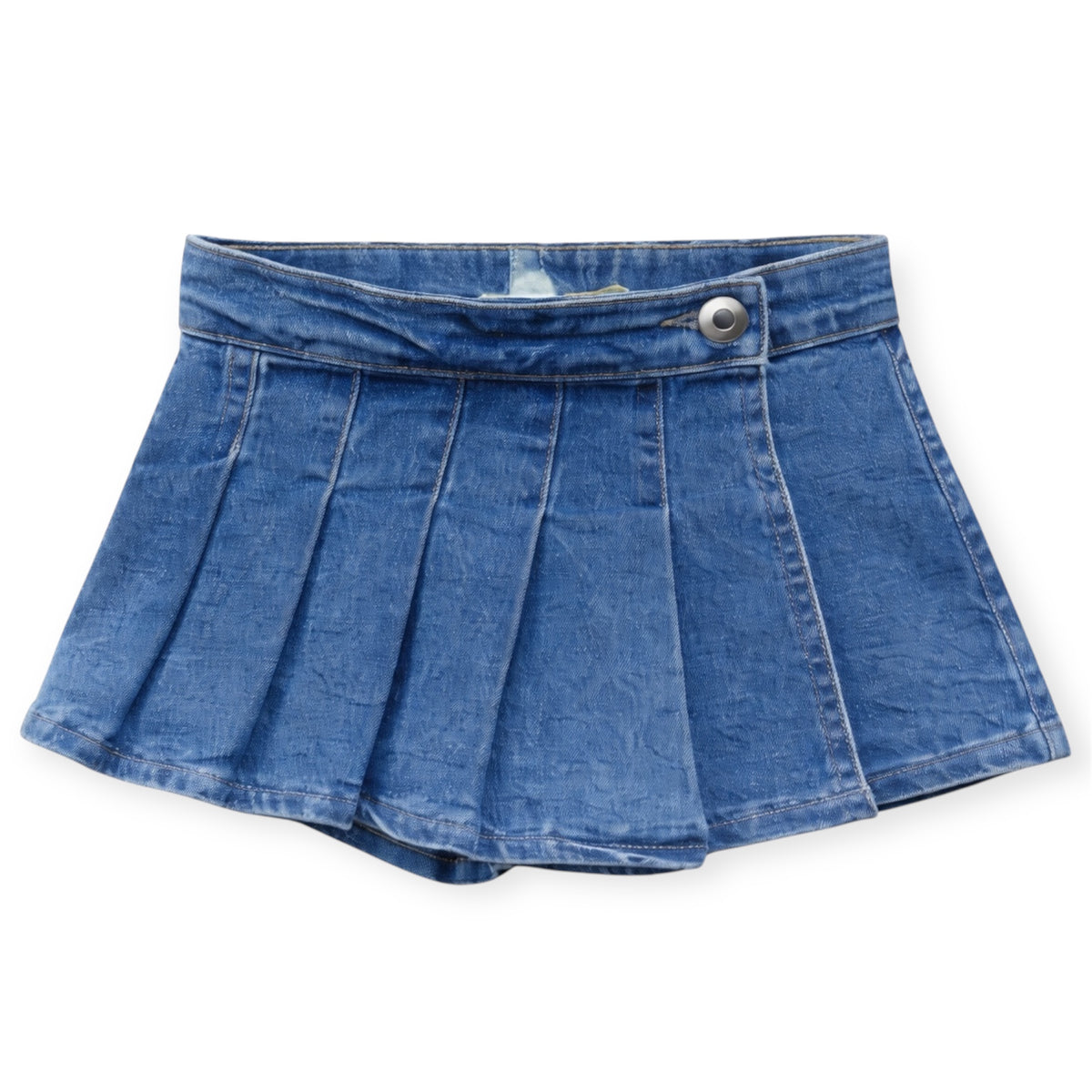 Meisjes Skort Denim met Binnenbroekje – Denimblauw