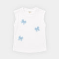 Meisjes Top met Strikjes – Wit